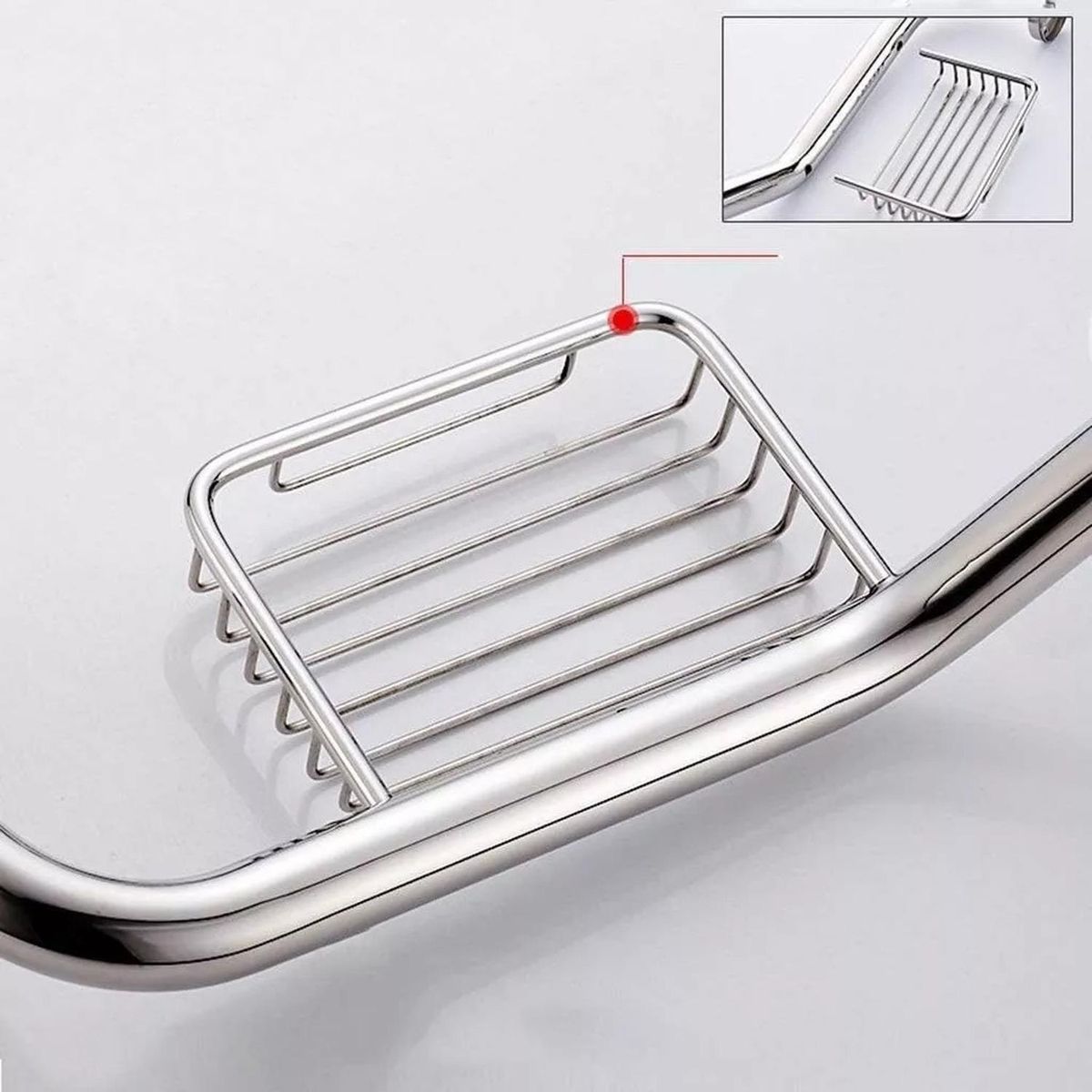 GENERICO - Barra De Seguridad Con Jabonera Lado Izquierdo O Derecho