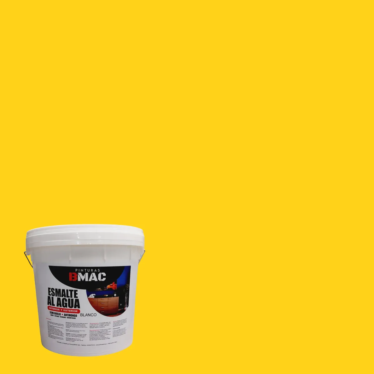 GENERICO - ESMALTE AL AGUA AMARILLO REY SEMIBRILLO TINETA BMAC