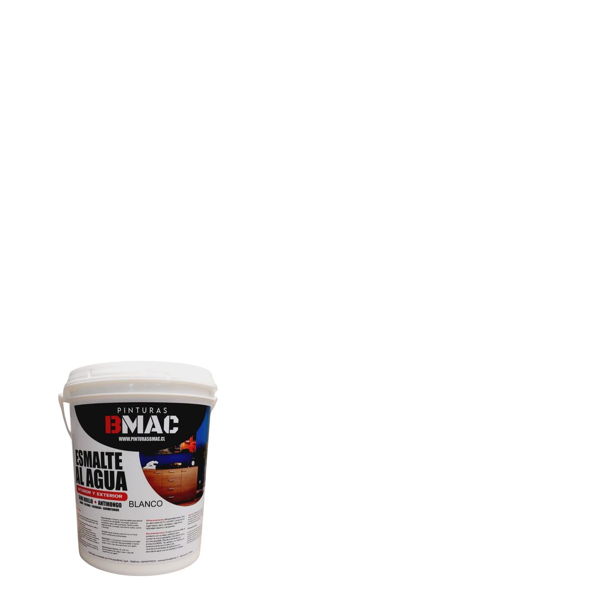 GENERICO - ESMALTE AL AGUA BLANCO SEMIBRILLO GALON BMAC