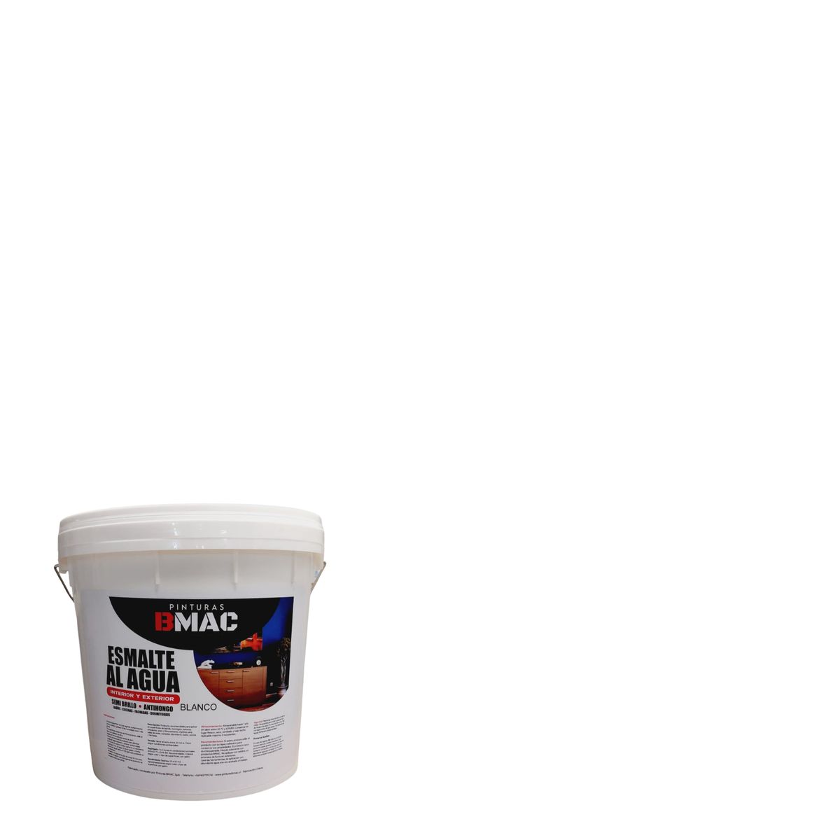 GENERICO - ESMALTE AL AGUA BLANCO SEMIBRILLO TINETA 4G BMAC
