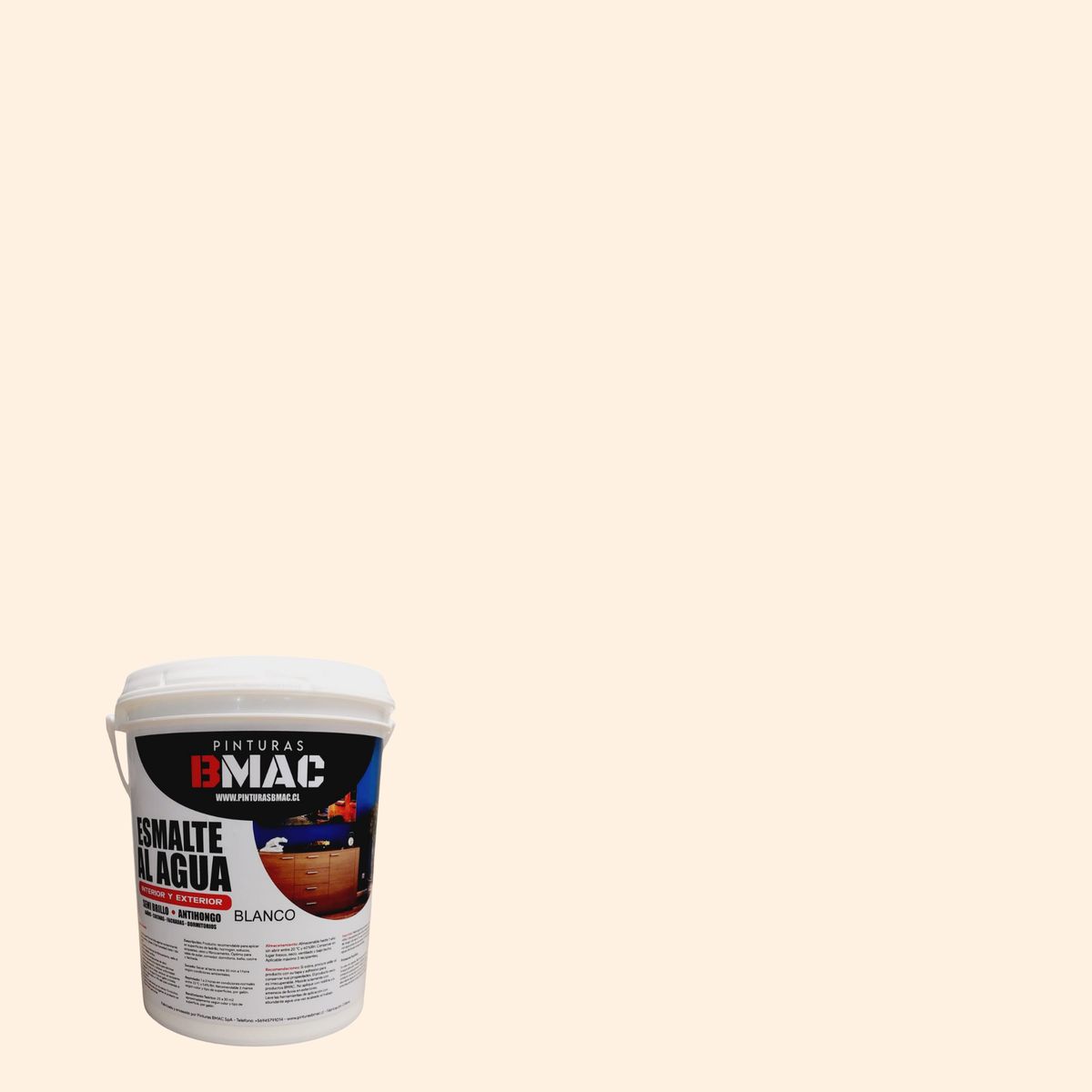 GENERICO - ESMALTE AL AGUA CREMA SEMIBRILLO GALON BMAC