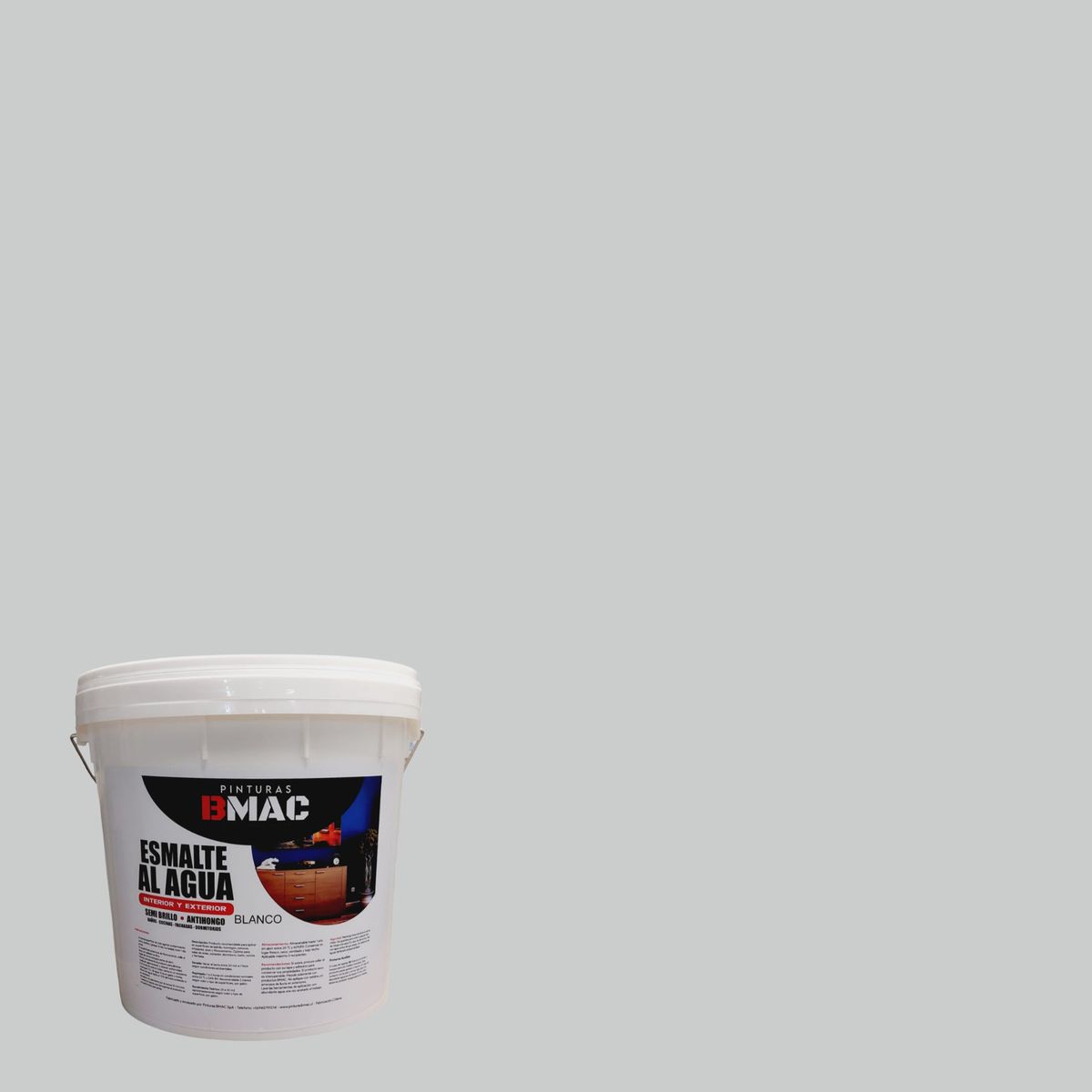 GENERICO - ESMALTE AL AGUA GRIS PERLA SEMIBRILLO TINETA 4G BMAC