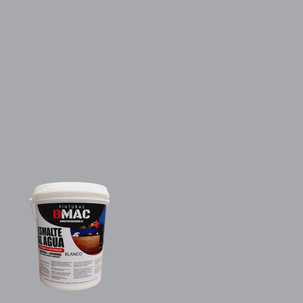 GENERICO - ESMALTE AL AGUA GRIS SEMIBRILLO GALON BMAC