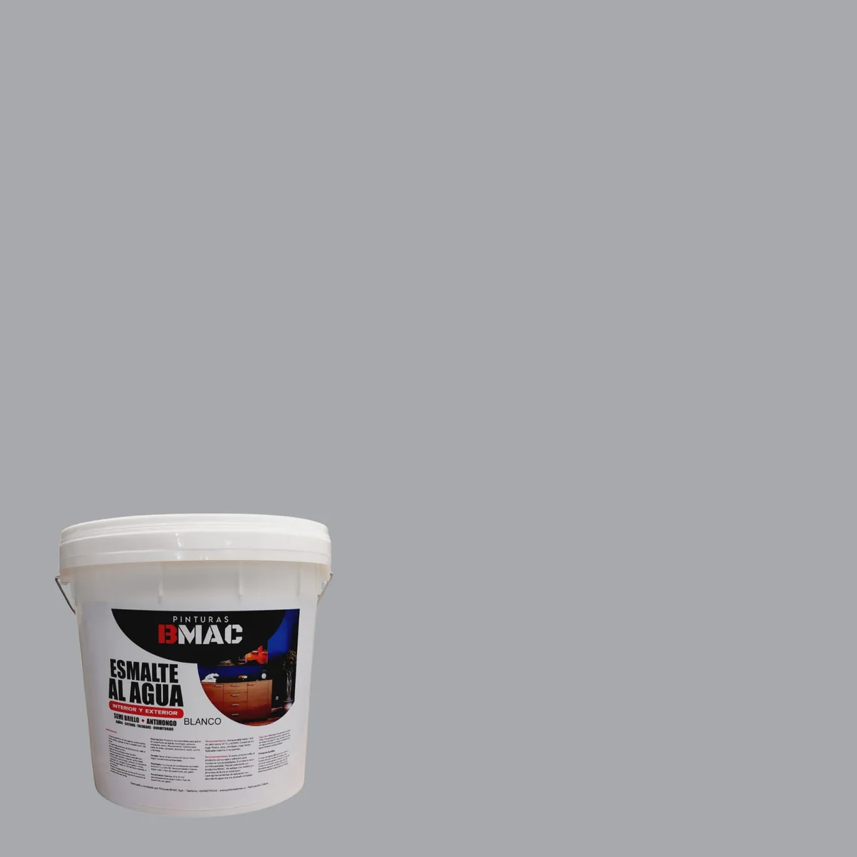 GENERICO - ESMALTE AL AGUA GRIS SEMIBRILLO TINETA 4G BMAC