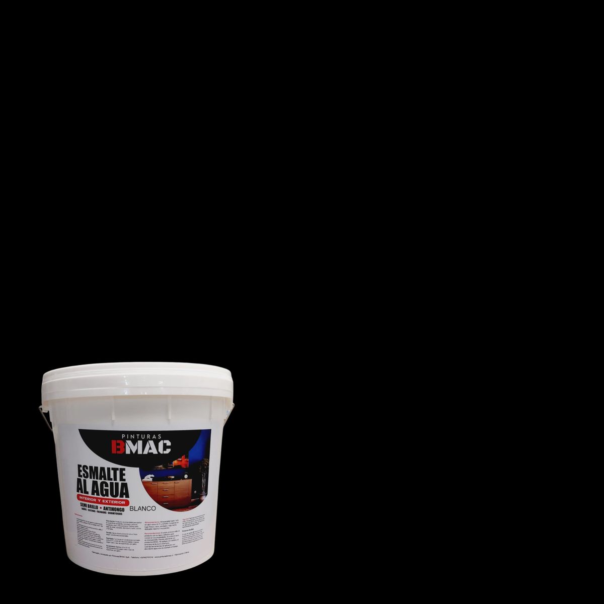 GENERICO - ESMALTE AL AGUA NEGRO SEMIBRILLO TINETA 4G BMAC