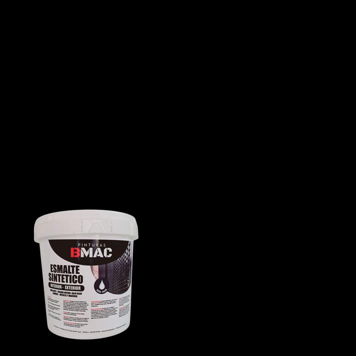 GENERICO - ESMALTE SINTETICO NEGRO BRILLANTE GALON BMAC