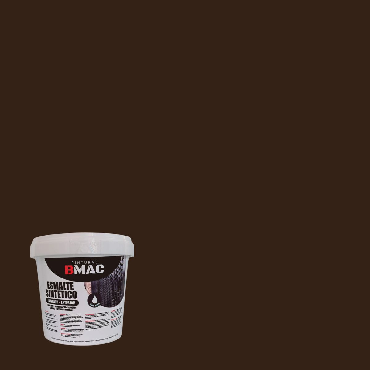 GENERICO - ESMALTE SINTETICO CAFE MORO BRILLANTE 1 LITRO BMAC