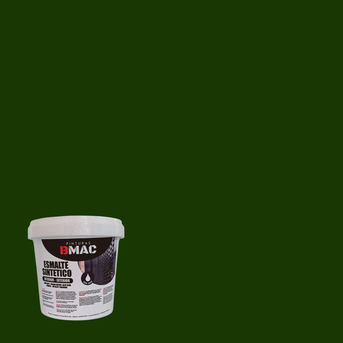 GENERICO - ESMALTE SINTETICO VERDE REJA BRILLANTE 1 LITRO BMAC