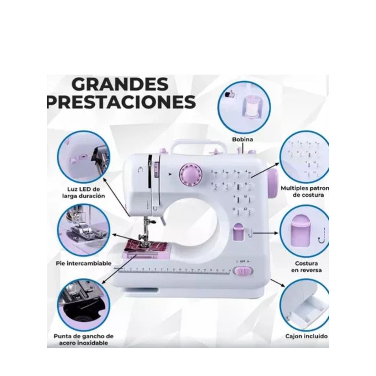 MOVI - MAQUINA DE COSER PORTATIL CON 12 PUNTADAS