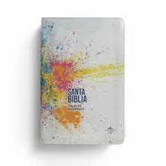 UNILIT - BIBLIA DE PROMESAS RVR1960 TAMAÑO MANUAL IMITACIÓN PIEL BLANCA ARTE