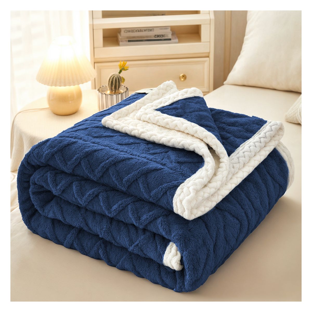 OKAERI - MANTA FRAZADA TERMICA CON CHIPORRO 1.5 PLAZAS OKAERI - Azul - 1.5 PLAZAS