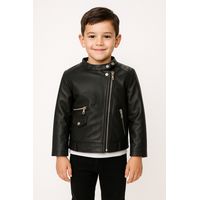 Chaqueta Biker Niños Ecocuero Premium Estilo Motociclista Urbana
