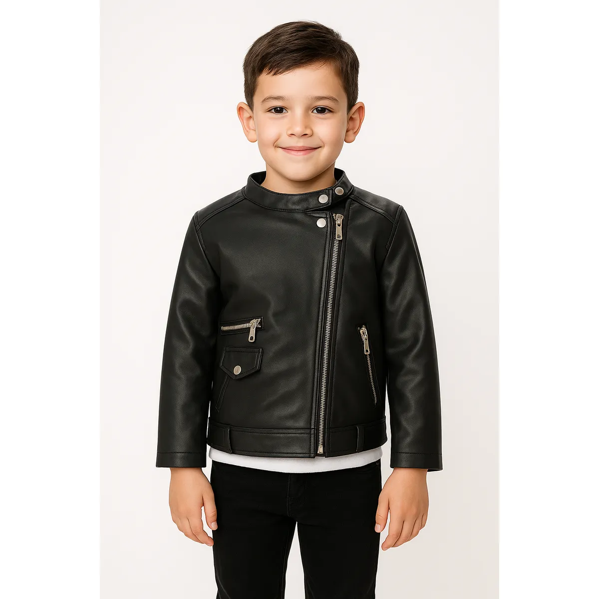 KIBOU - Chaquetas Biker Ecocuero para Niños