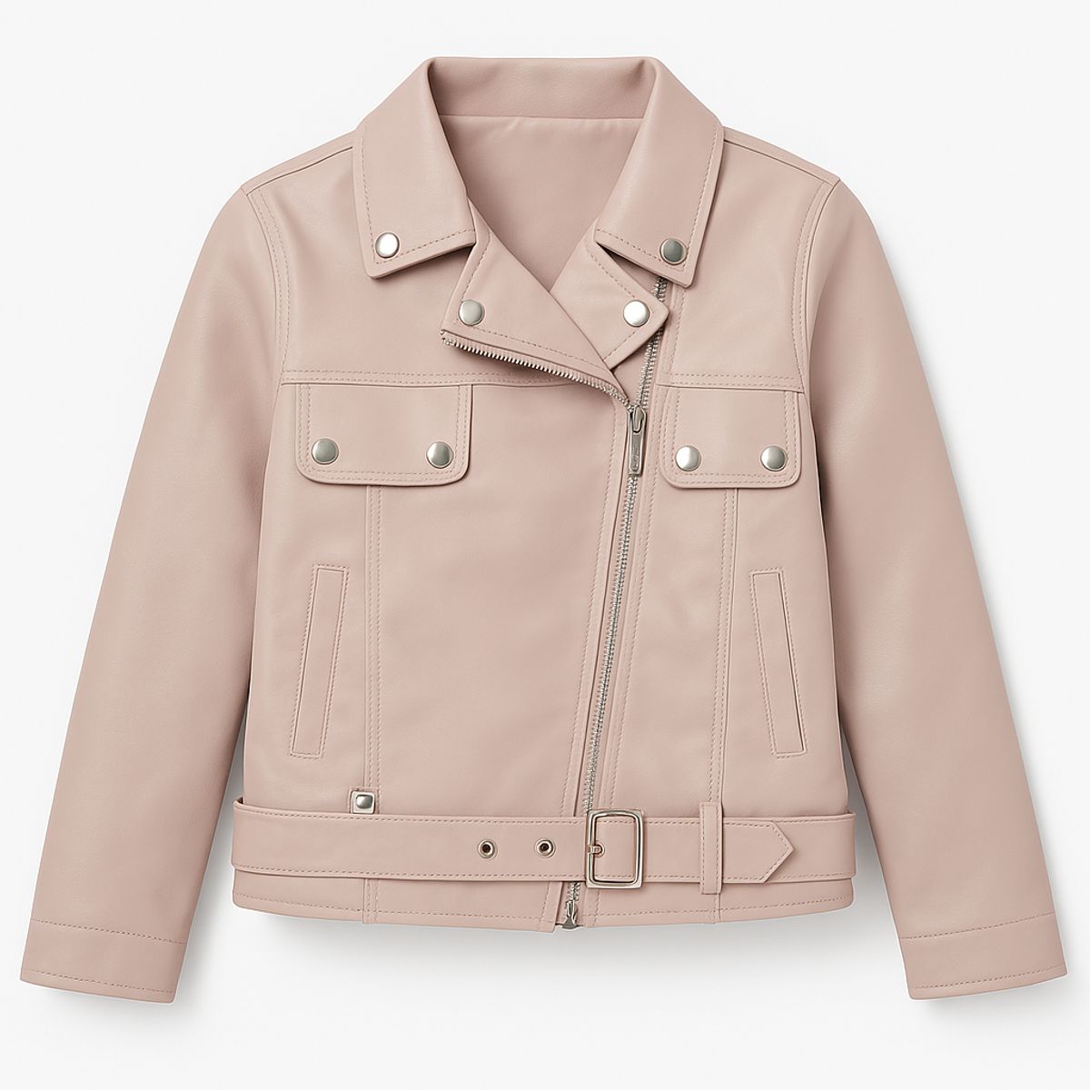 KIBOU - Chaqueta Biker Niños Ecocuero Premium Estilo Motociclista Urbana