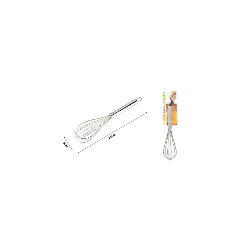 GENERICO - BATIDOR DE MANO 25CM ACERO INOX