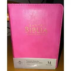ABBA - BIBLIA TAMAÑO BOLSILLO IMITACION PIEL CIERRE ROSA