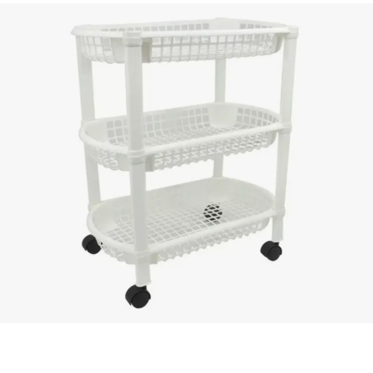 GENERICO - Carrito Para Frutas Y Verduras Con Ruedas 3 Niveles Color Blanco