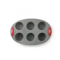 JATA - Molde de Cocina Silicona Platino 6 Muffins