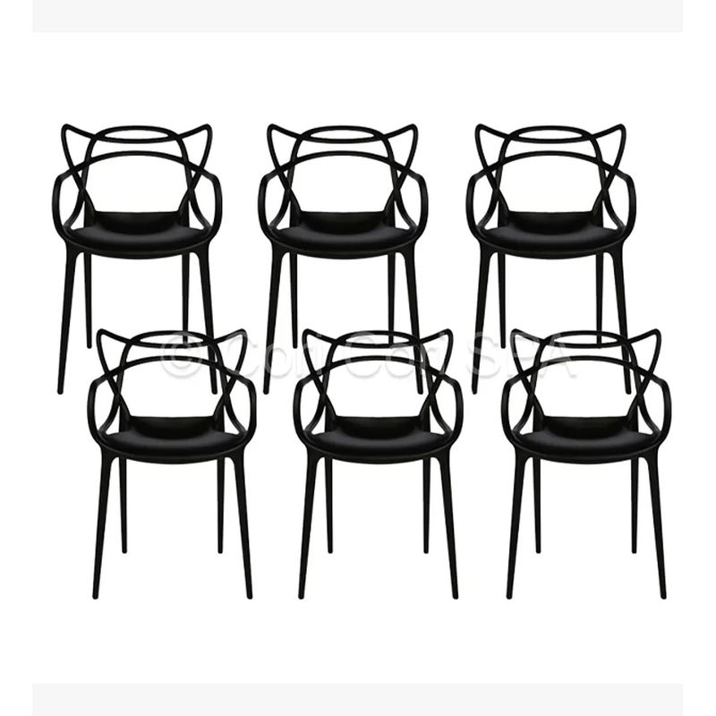 CORI CORI - Pack 6 Sillas Master  Negro
