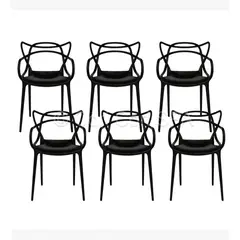 CORI CORI - Pack 6 Sillas Master Negro