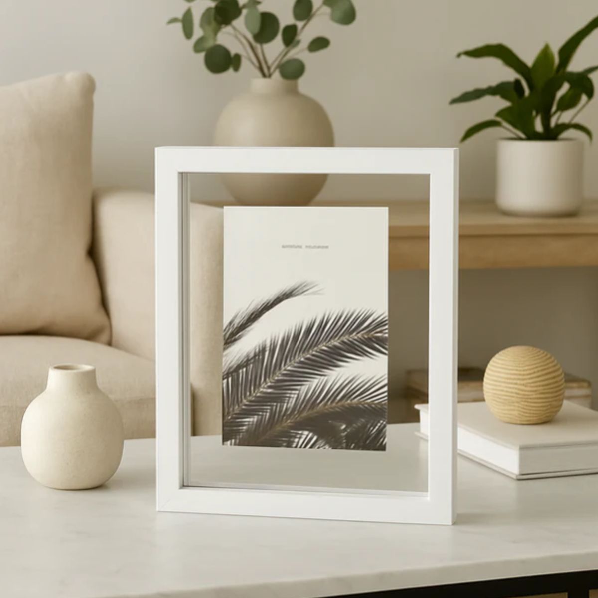 VGO - Marco flotante para fotos 15x20 blanco VGO