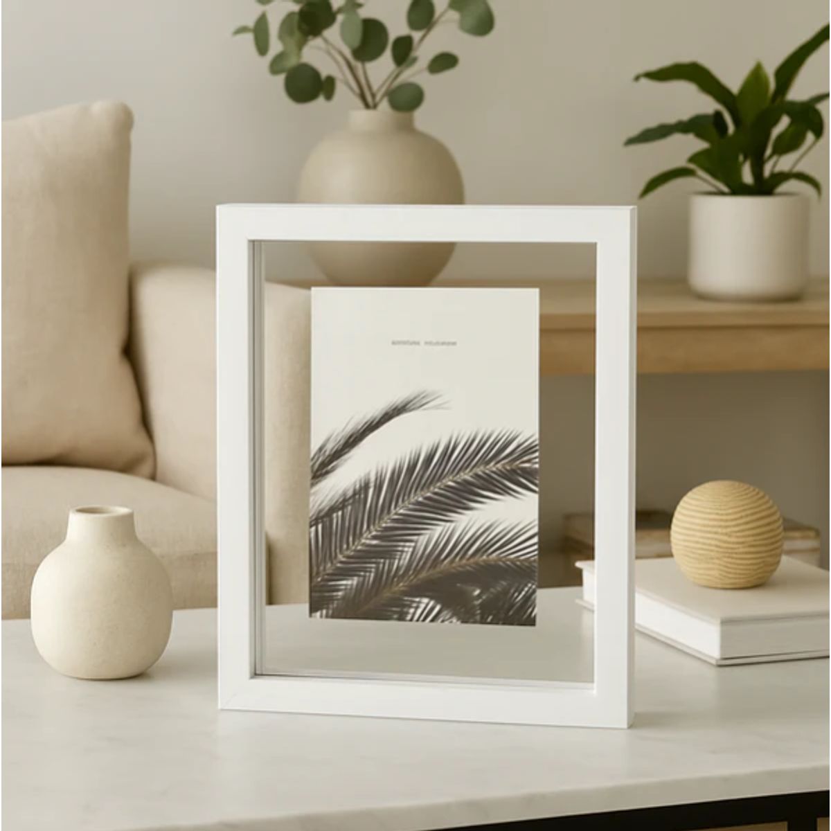 VGO - Marco flotante para fotos 15x20 blanco VGO