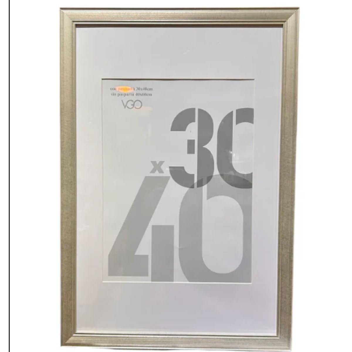 VGO - Marco Plast Con Paspartú 40x50  Sin Paspartú 50x70 VGO