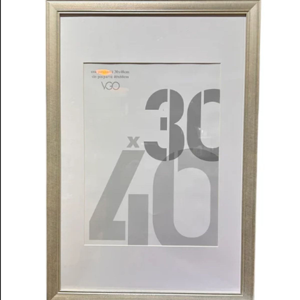 VGO - Marco Plast Con Paspartú 40x60  Sin Paspartú 60x80 VGO