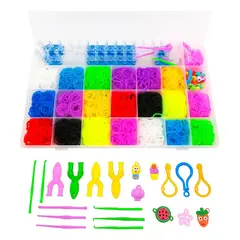 GENERICO - Set Box 6000 Bandas Elásticas Loom Con Telar Y Accesorios