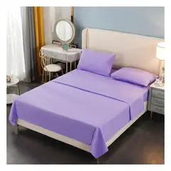 GENERICO - Juego de Sabanas 1.5 Plazas Unicolor 144 Hilos - Varios Colores