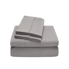GENERICO - Juego de Sabanas 1.5 Plazas Unicolor 144 Hilos - Varios Colores