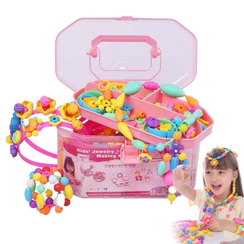 GENERICO - Box De 600 Pzs Cuentas Encajables Pulseras Collares Y Anillo