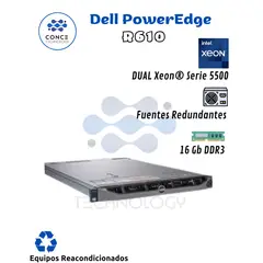 DELL - Poweredge R610 16gb ram, 2 procesadores xeon