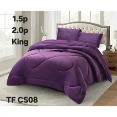 GENERICO - Cubrecama de Invierno Plush con Chiporro King Morado