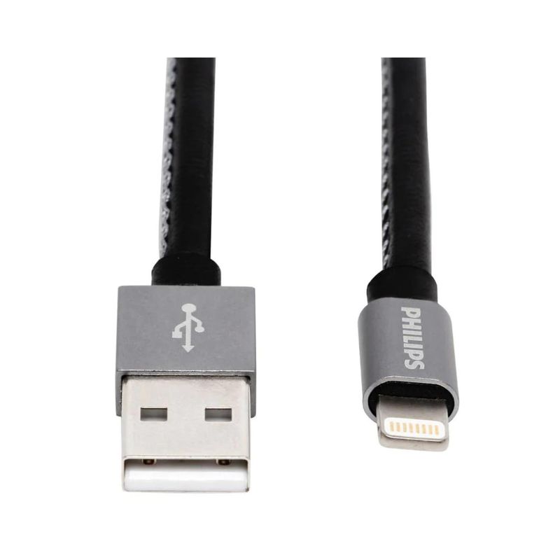 PHILIPS - Cable USB A USB Tipo Lightning 12Mts Negro C2508 Philips
