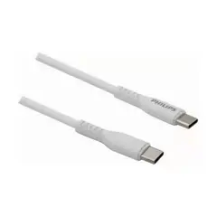 PHILIPS - Cable De Carga Rapida USB C 60W Blanco DLC8701