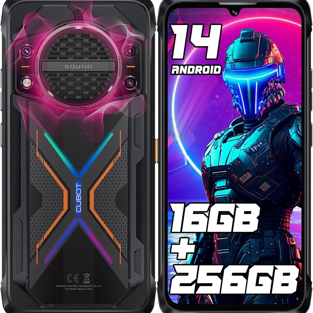 CUBOT - CUBOT KINGKONG POWER3 Celular 16GB+256GB-Negro