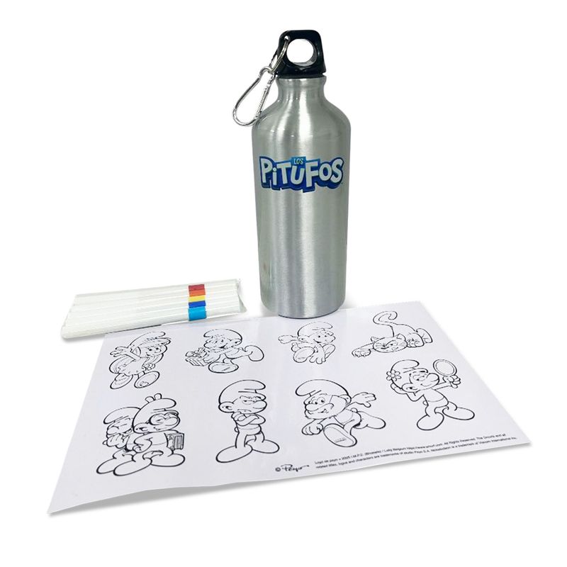 PITUFOS - Botella Para Decorar - Los Pitufos x Toyng