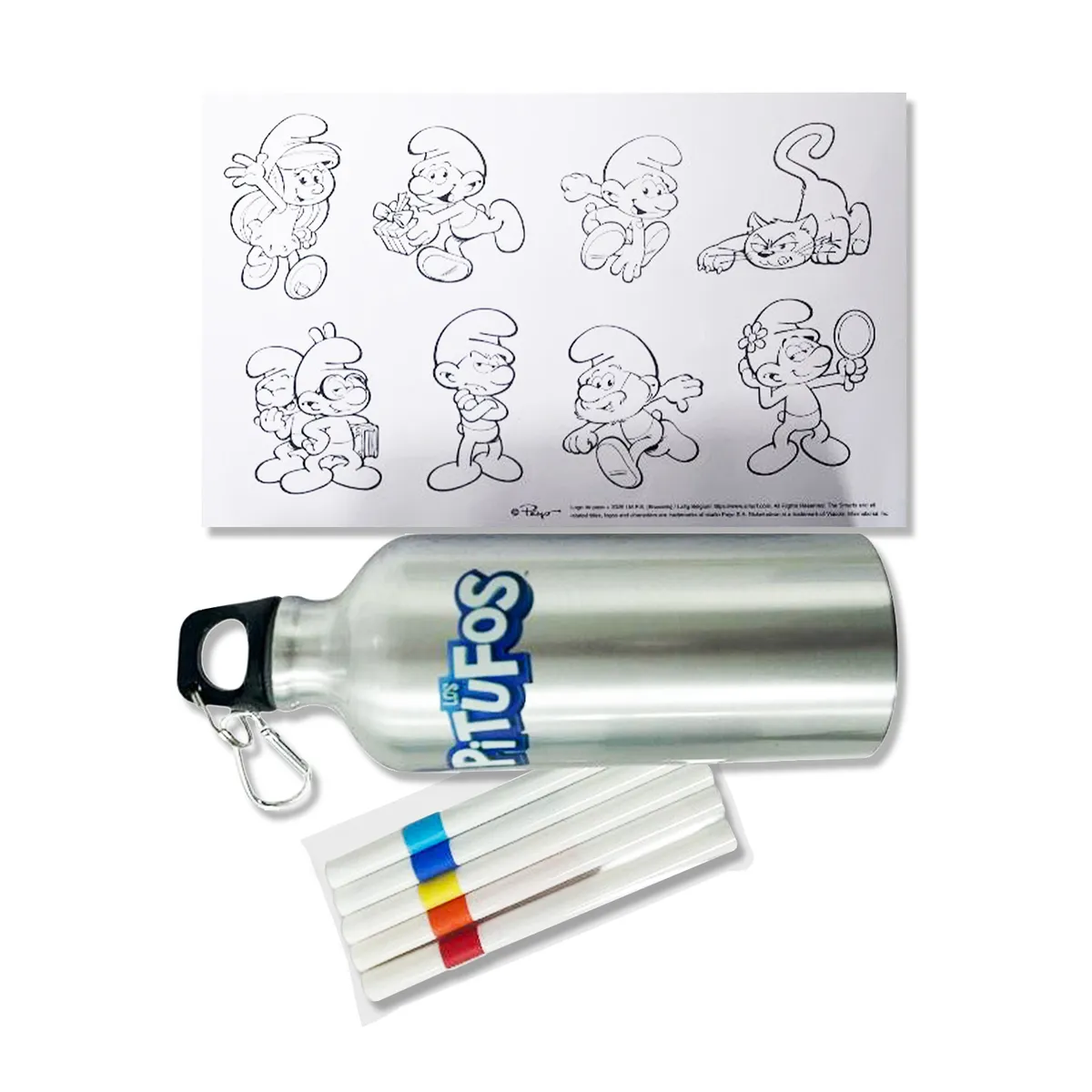 PITUFOS - Botella Para Decorar - Pitufos