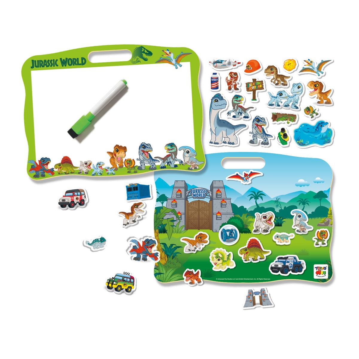JURASSIC WORLD - Juego Educativo Pizarra 2 En 1 - Jurassic
