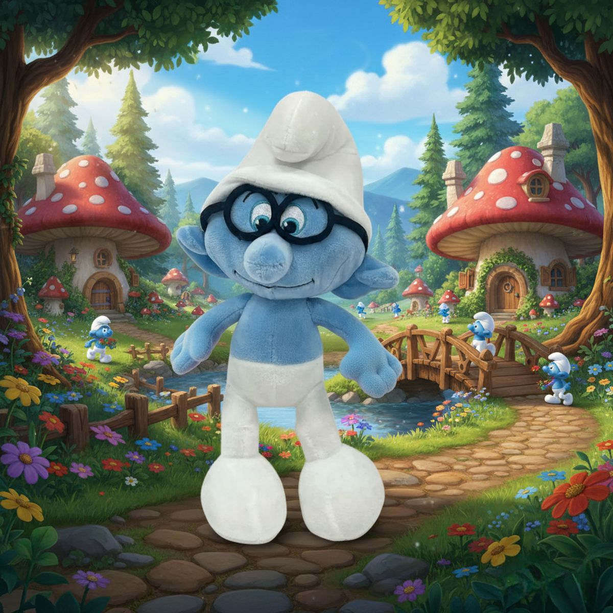 PITUFOS - Peluche Pitufo Filósofo - Los Pitufos