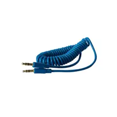 PHILCO - Cable Auxiliar Audio Jack 3.5 Trenzado 1.8Mts Azul