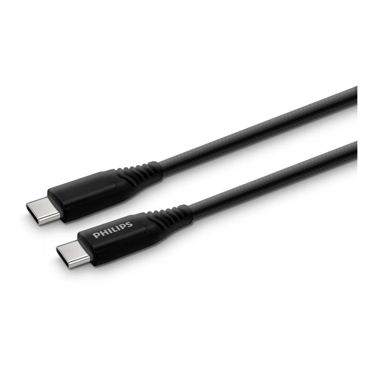 PHILIPS - Cable De Carga USB C A USB C 120cm Negro DLC5533C97 Philips.