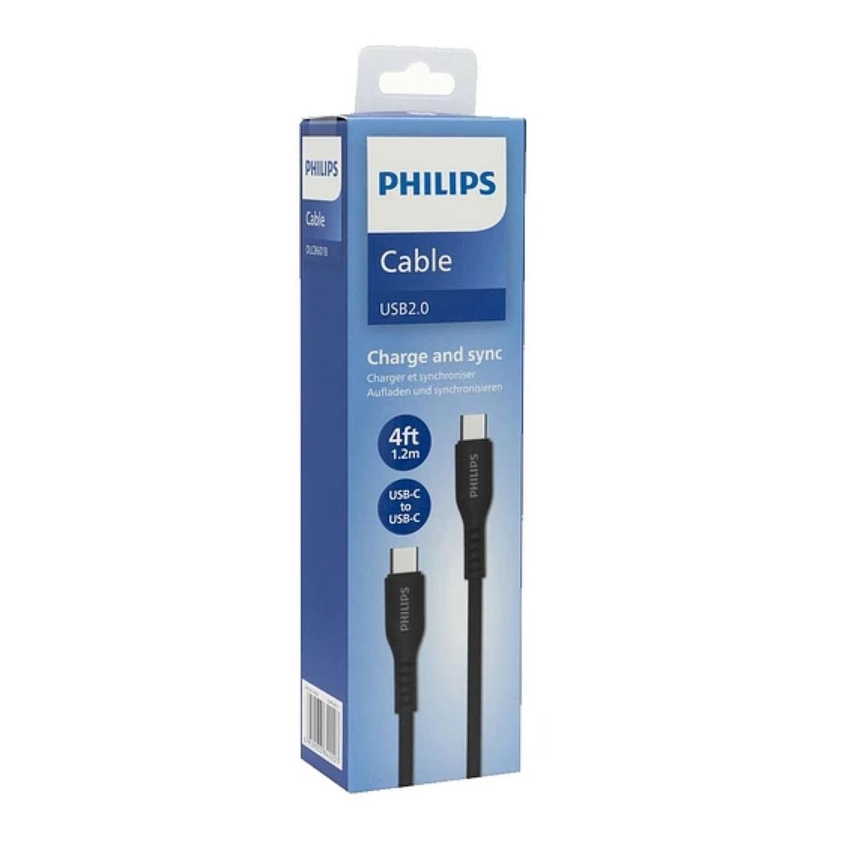 PHILCO - Cable USB C A USB C 1mt 60W Negro DLP8601B71
