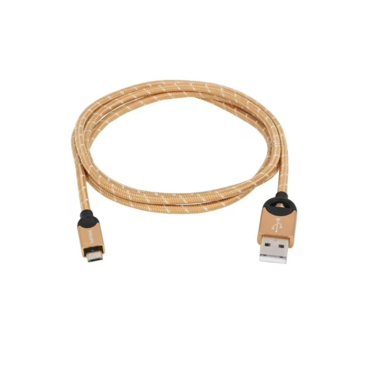 PHILIPS - Cable USB A Micro USB Trenzado Dorado 12Mts LC2618G Philips
