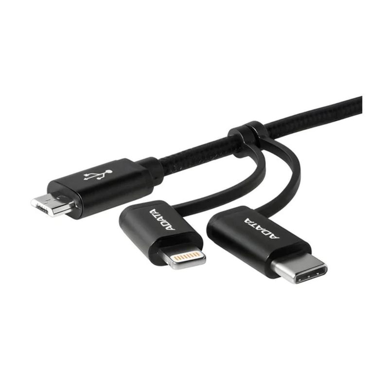 ADATA - Cable De Carga 3 En 1 USB Negro Adata