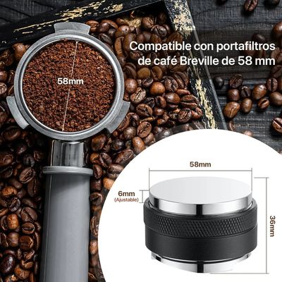 Imagen 2 del producto Tamper Y Distribuidor De Café Expreso De Acero Inoxidable