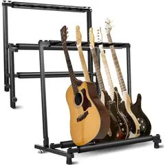 TATEE - Soporte Para 7 Guitarra De Suelo Universal Plegable Portátil
