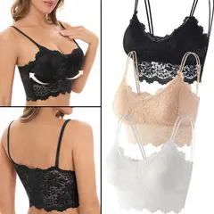 EDWINAYY - Pack4 Sostenes Push Up Encaje Con Soft Microfibra Mujer Sexy