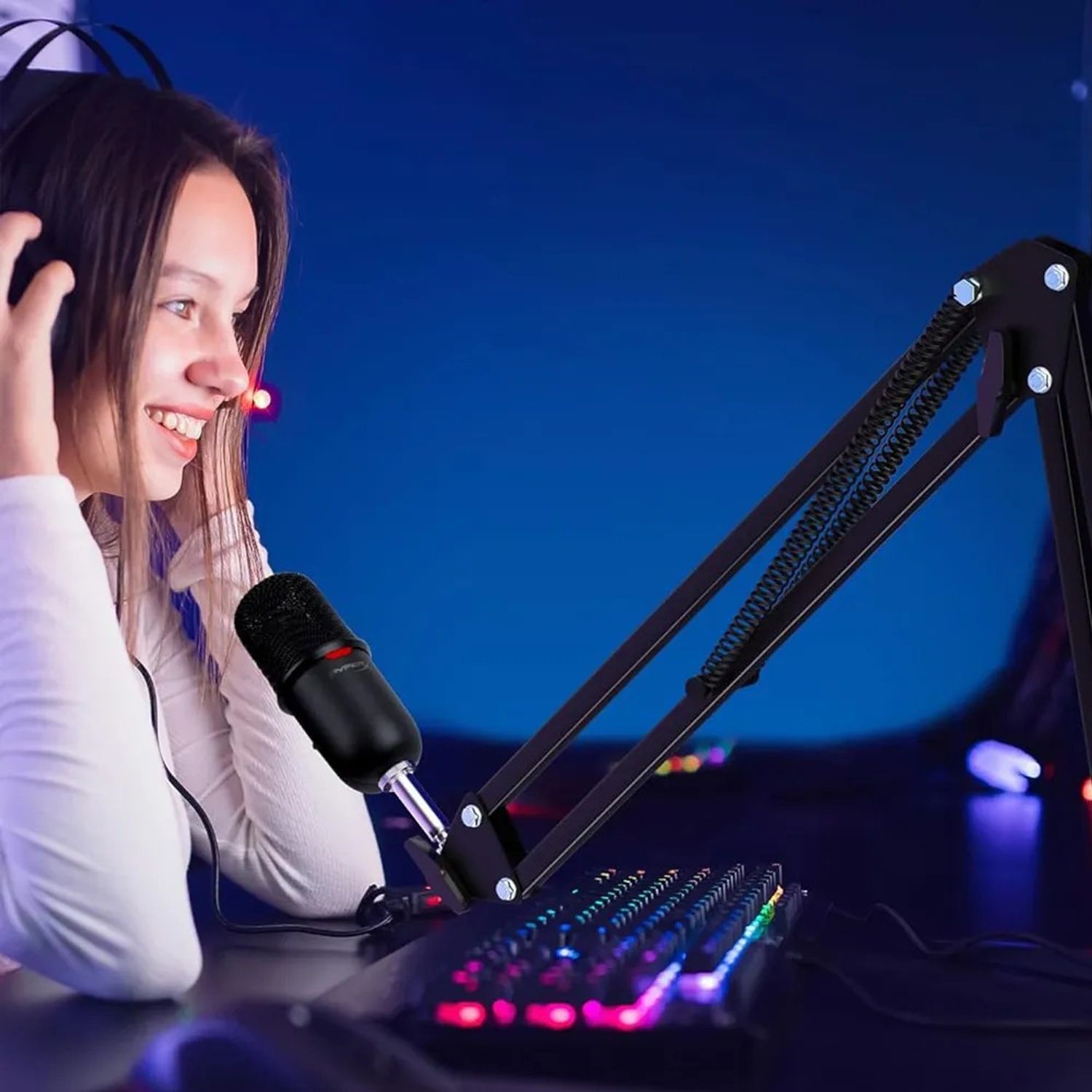 KUANGYE Micrófono Brazo Para Hyperx Quadcast Solocast Blue Yeti